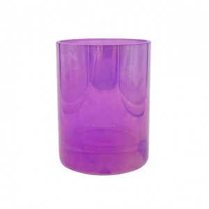 KA27D Factory produced colorful electroplating process glass candle holder can be customized luxury sticker and cover
