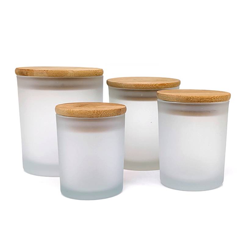 Creative Multi-color Frosted Transparent Black White Candle Jars