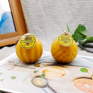 E05 E06 New arrival spherical 100% beeswax art candle for home decoration