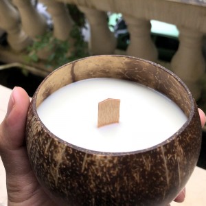 O61 Cheap price Smooth coconut shell bowl for scented candle making