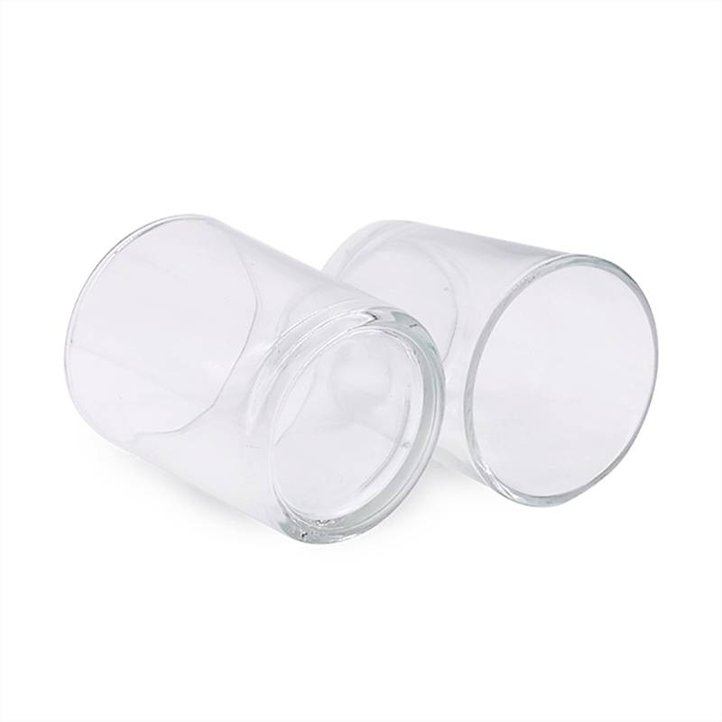 Wholesale big clear glass candle jars with bamboo lid factory and