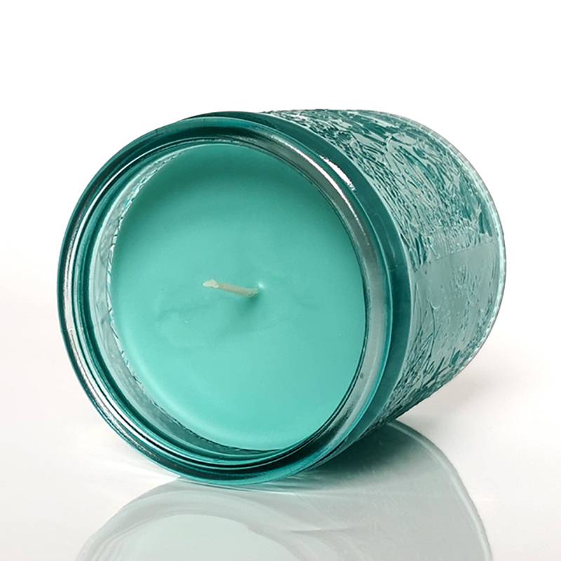 Cheap PriceList for Travel Soy Candle - Embossed glass jar soybean wax candle   – Winby
