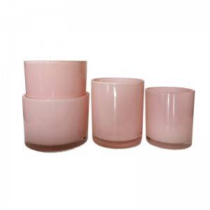 multi-size sprayed polish glass candle containers