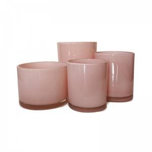 multi-size sprayed polish glass candle containers