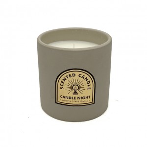 TC15 10.65oz Nordic Cylindrical Ceramic tumbler Scented Candle with private label