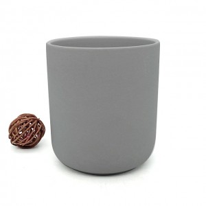 TC29 empty candle vessel Nordic home decoration ceramic candle holder brick red gray