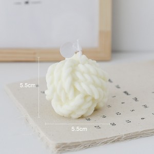 E134 Factory made small woolen ball shaped art candles can be used for festive ambience decorations