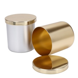 Environmentally friendly high-end luxury candle jar wax container jar candle cup with metal lid