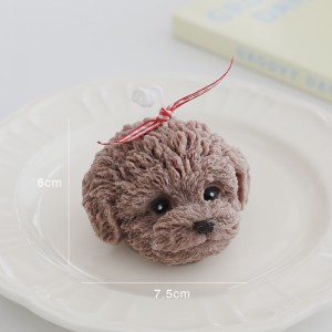 E139 Factory made colorful teddy dog shaped craft candles can be used as holiday decorations