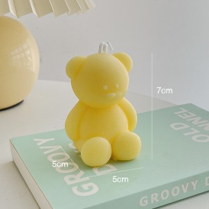 E140 Factory wholesale a variety of colors of bear shape craft candles can be used as home decoration