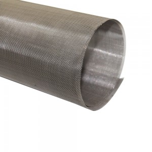 202, 304, 316 Malla de arame tecida lisa de aceiro inoxidable para filtros e fabricación de papel
