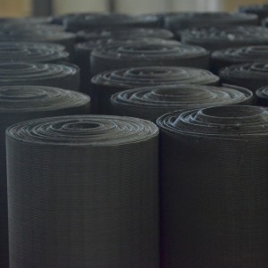 80X70 100X90 Mesh Karbon Rendah Keluli Lembut Besi Hitam Kain Dawai untuk Industri Getah