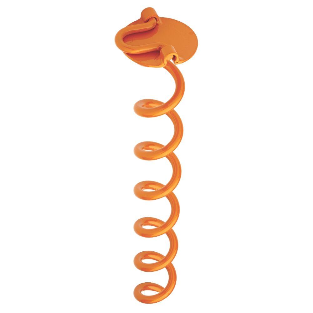 Orange color Heavy Duty 12 inch Spiral Ground Anchor