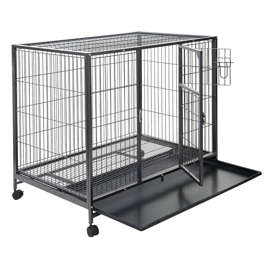 Dog cage w Wheels Portable Pet Puppy Carrier Crate Cage