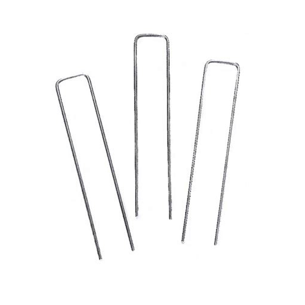 11 Gauge 6''*1''*6''  Square Top Landscape Garden Sod Staples Stakes Pins U Shape Stakes