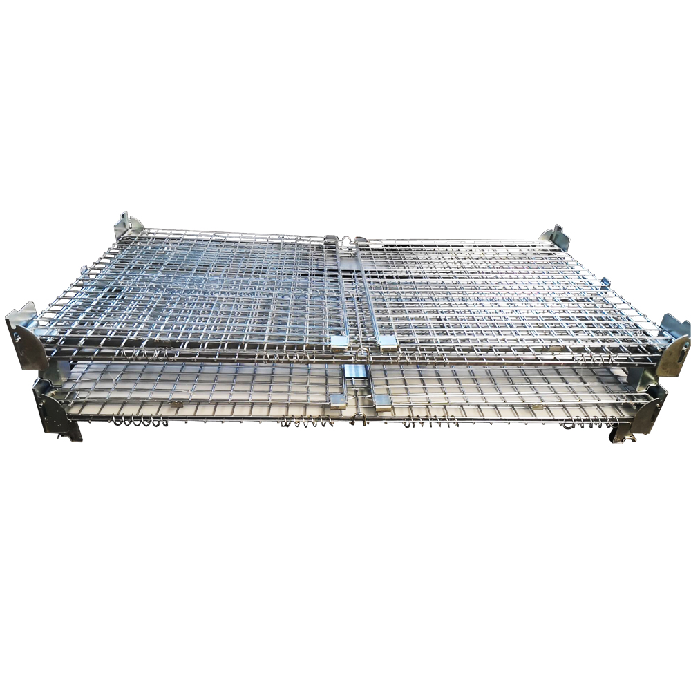 Heavy Duty Wire Baskets Stackable Rigid Wire Containers