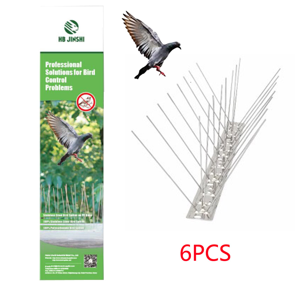 3m Pack 12pcs 25cm PC Base Color Box Stainless Steel Pest Control Pigeon Deterrent Anti Bird Spikes