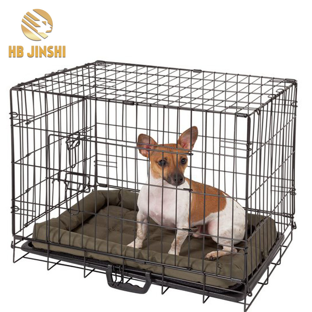 Portable Puppy Cat Rabbit House Double Doors Wire dog cages crates pet