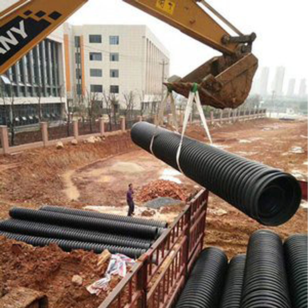 HDPE double wall bellows blowdown pipe DN600mm SN4