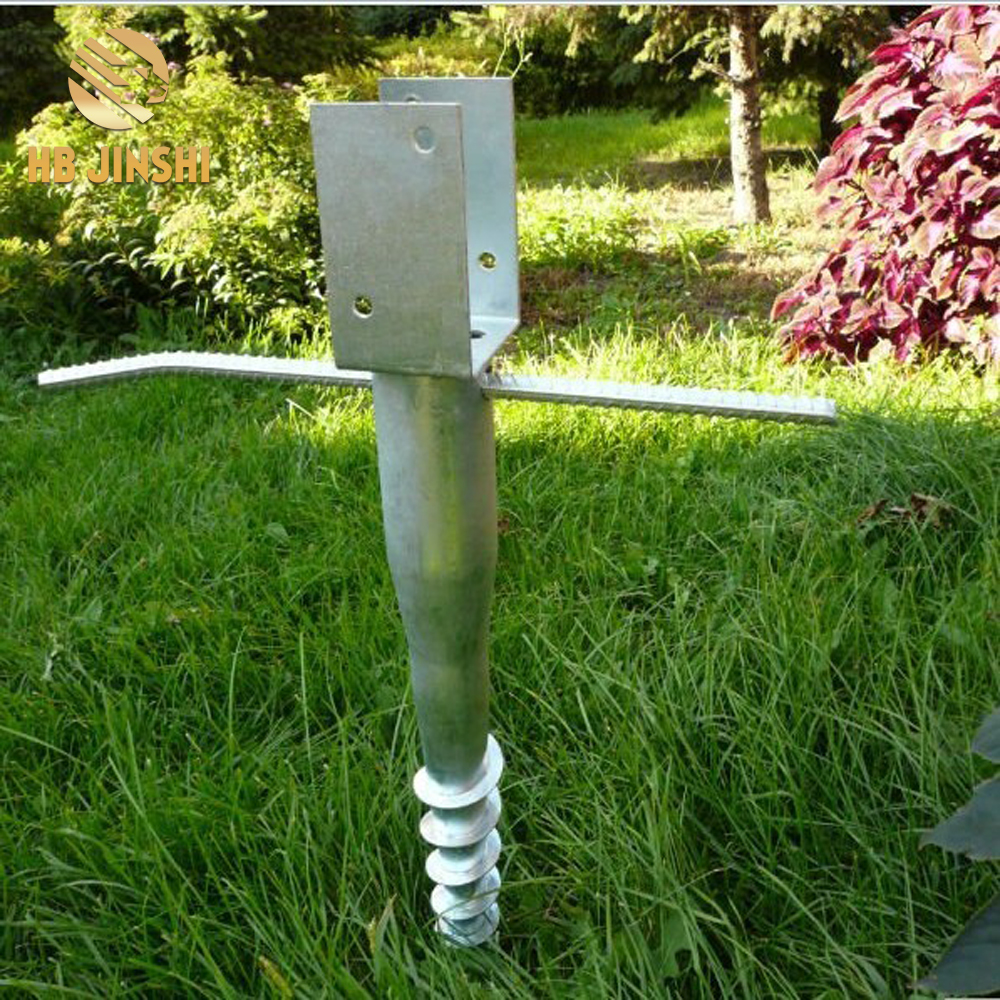 Galvanized Type photovoltaic Ground screw pole anchor and bracket