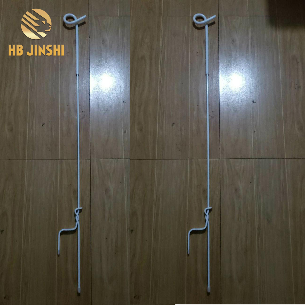 JINSHI White Plastic Electric Galvanized Pigtail Fencing Post Insulator