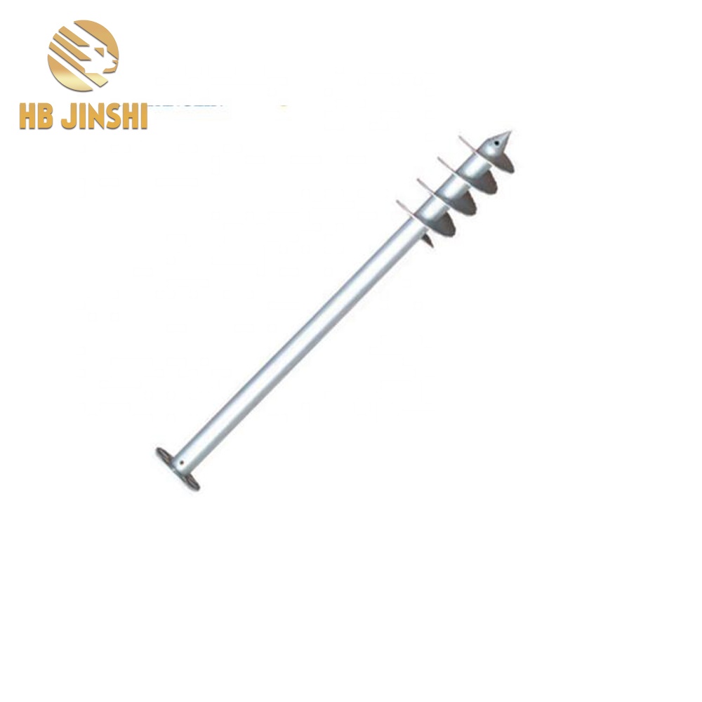 Galvanized Ground Screw Anchors with Flange