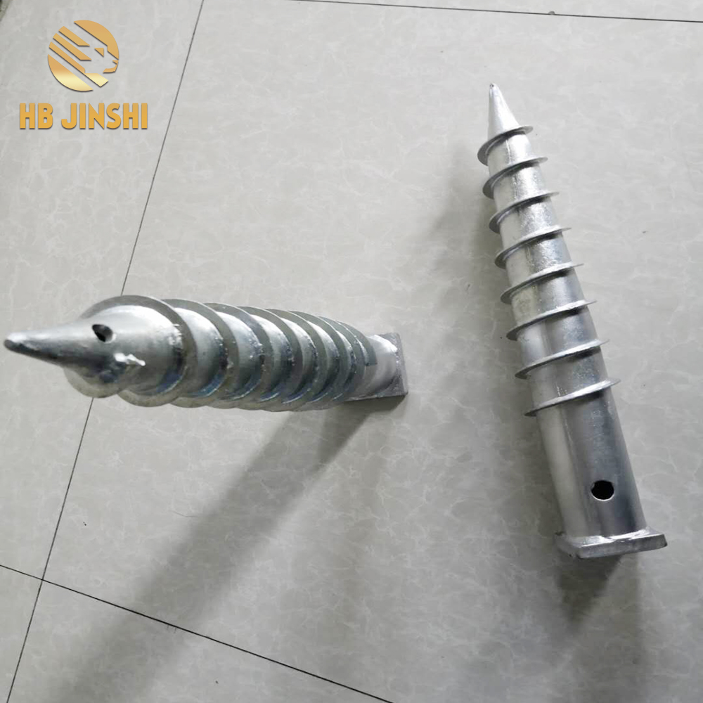 Galvanized spiral ground screw piles earth anchor stakes
