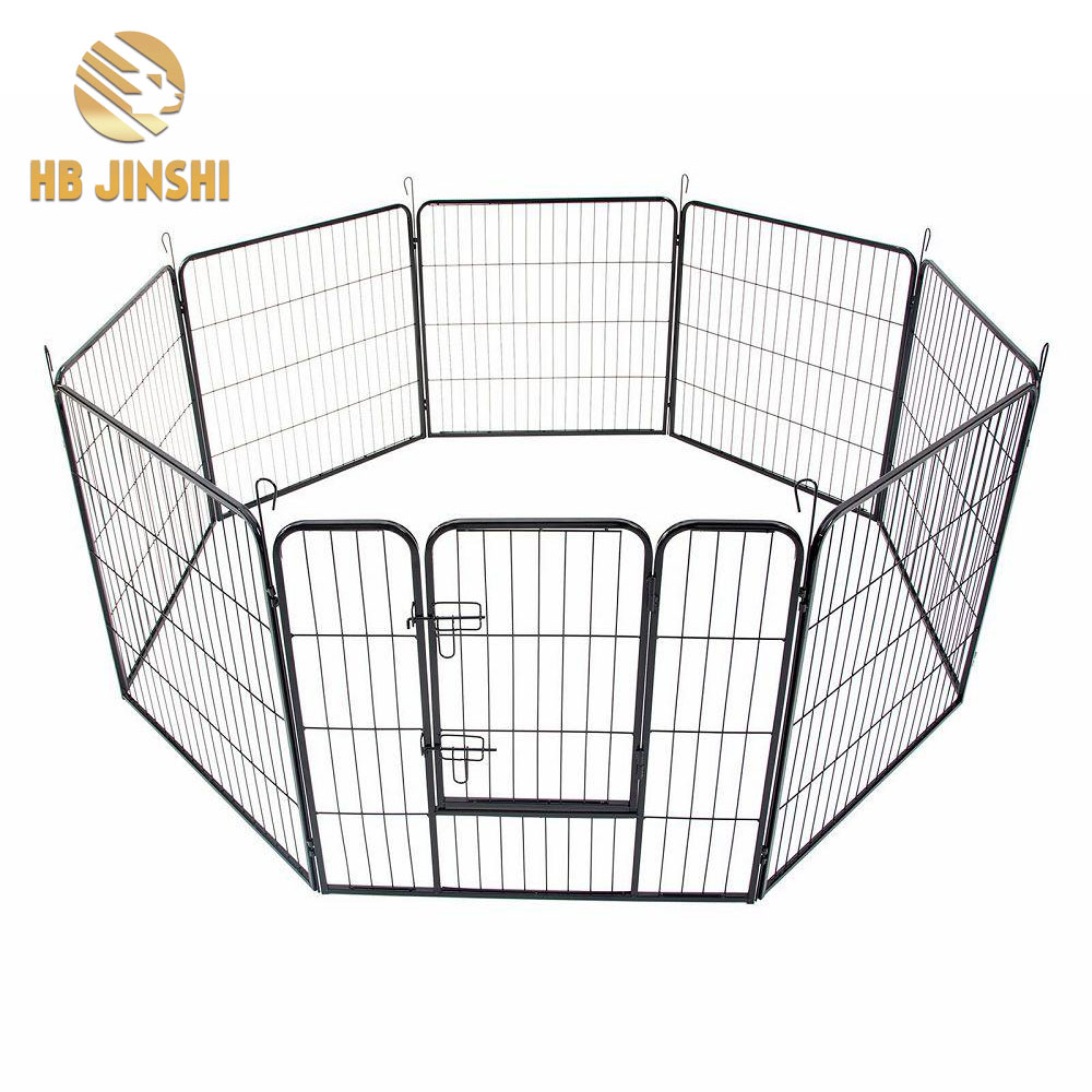 Hot Sale 80×80 cm 8 Panel Outdoor Powder Coated Pet Puppy Dog Cat Run Fence