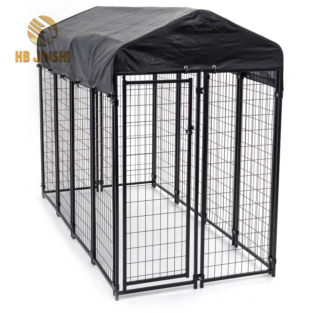 Kennel Kit Pets Dog Fence Welded Wire Waterproof Cover Galvanized Steel