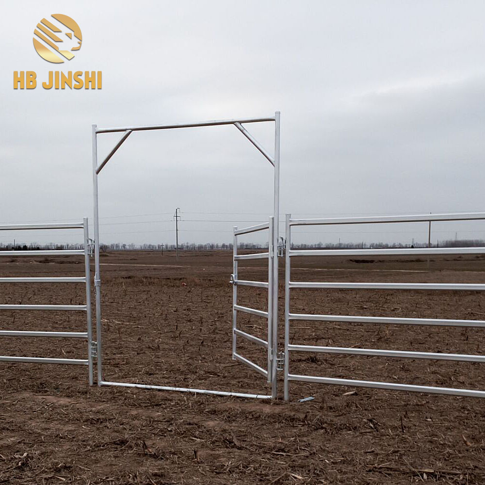 Hot sale cheaper Removable 1.8m x2.1m with 6 rail tube cattle live stock fence