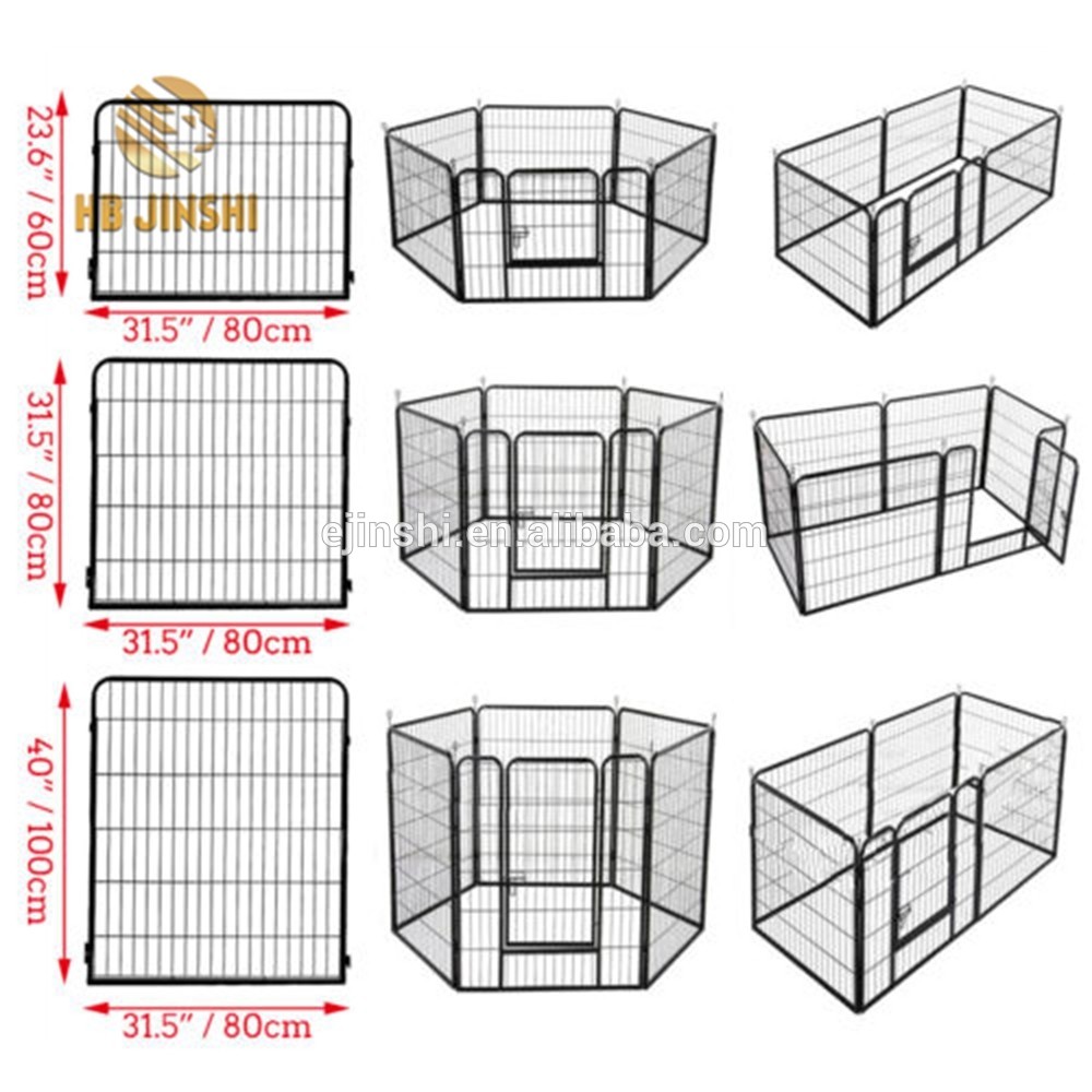 90cmx94cmx8pcs panel Large Heavy Duty Cage Pet Dog Cat Barrier Fence Exercise Metal Play Pen