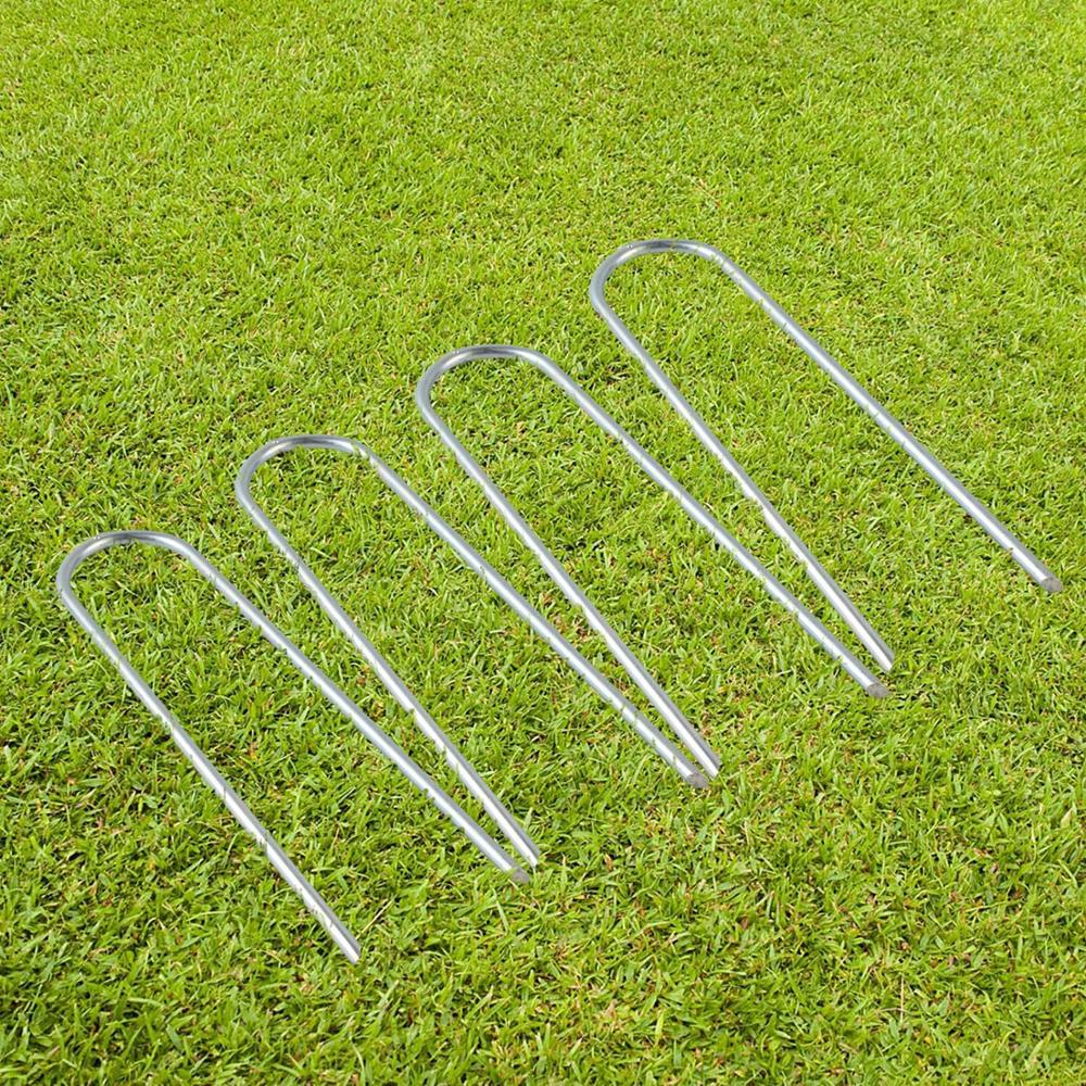 Garden Staples U Shaped Stakes Safety Ground Anchor Tent Pegs