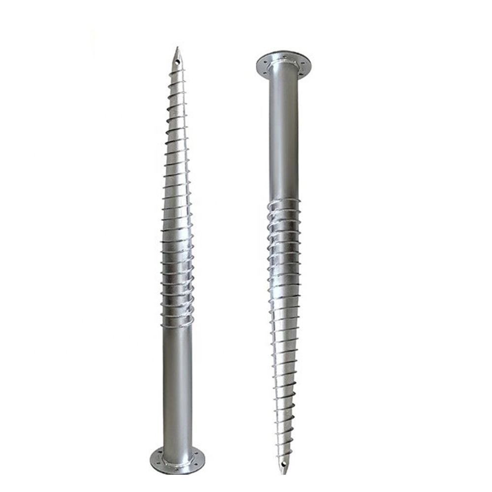 Spiral ground screw anchor stakes screw post anchor pile