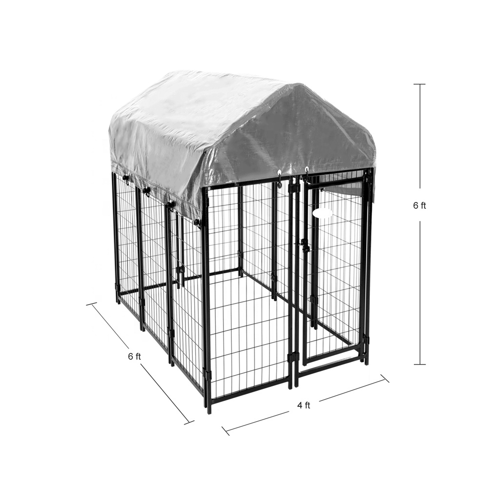 6' H x 4' W x 6' L Covered Dog Kennel Large Pet House
