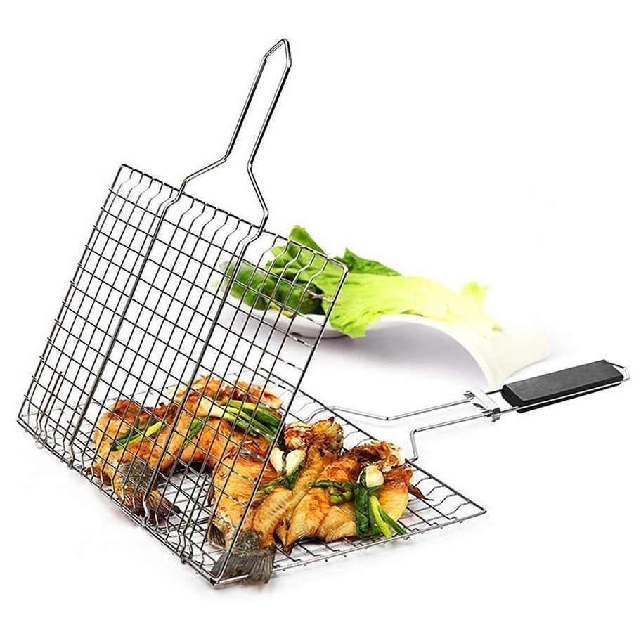 bbq wire mesh for folding fish vegetables shrimp Featured Image