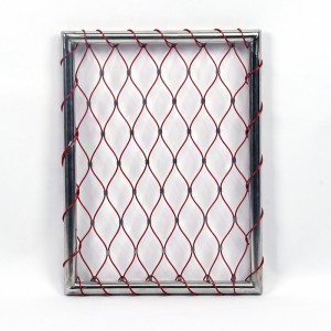Plastic coated stainless steel rope net