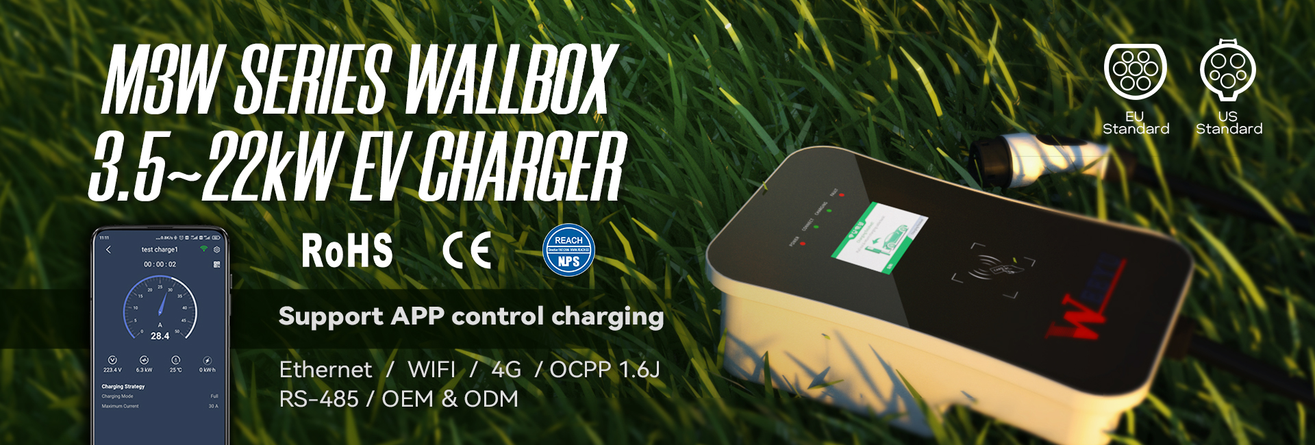 Banner-M3W EV charger wallbox -小