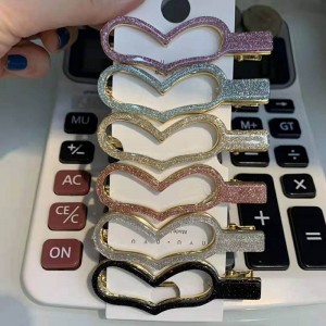 heart hair clip with resin materail
