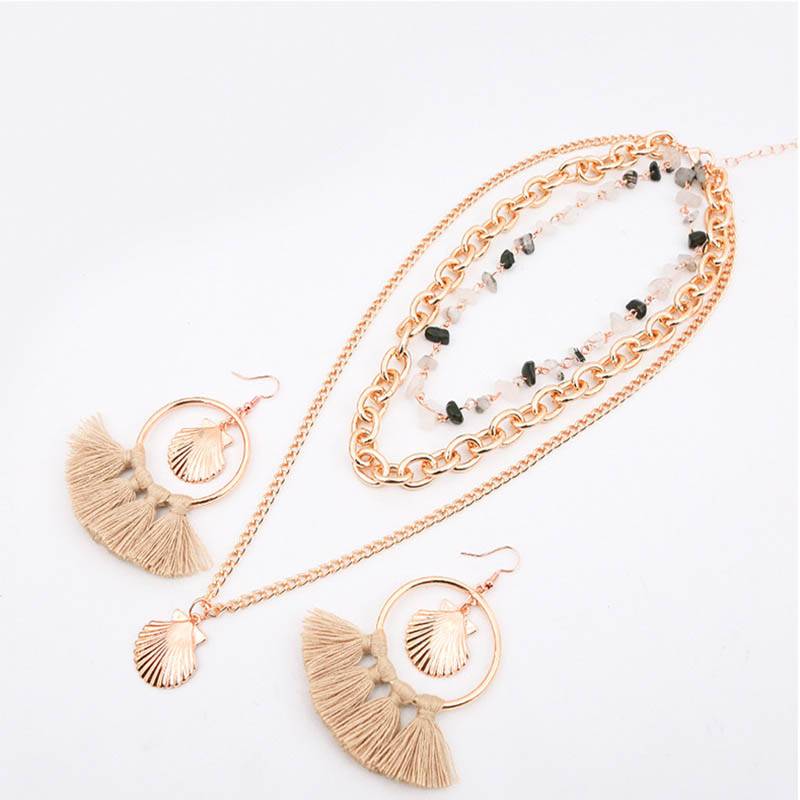 High reputation 2019 Hot Sale Pearl Hair Clip - tassel set necklace – Weizhong detail pictures