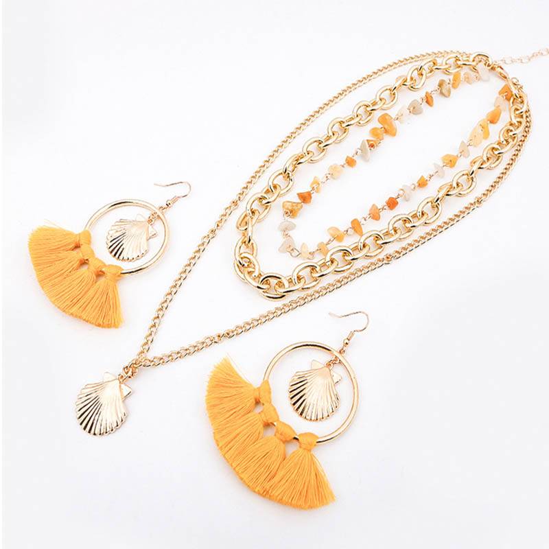 High reputation 2019 Hot Sale Pearl Hair Clip - tassel set necklace – Weizhong detail pictures