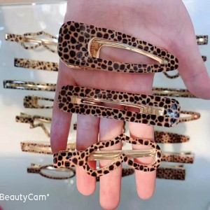 leopard print hair clip for women