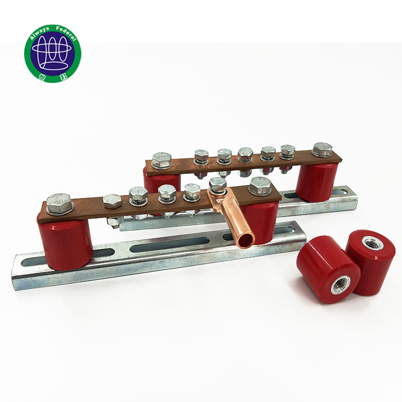 Electric copper busbar grounding