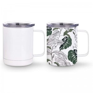10 OZ White Sublimation Blanks Stainless Steel Coffee Tumbler Mugs
