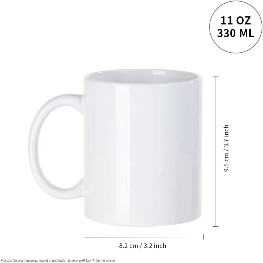 11 Oz Blank Sublimation Ceramic Mug, DIY Coated Blank Porcelain White Mugs  - Funny Customizable Coated Ceramic Mugs - China Sublimation Mugs and  Sublimation Mug Supplier price