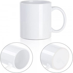 12oz Sublimation Mugs Blank Porcelain Mugs Classic Drinking Cups with Handles