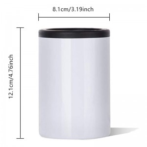 12 OZ Sublimation Blanks Can Insulator White Stainless Steel Can Cooler