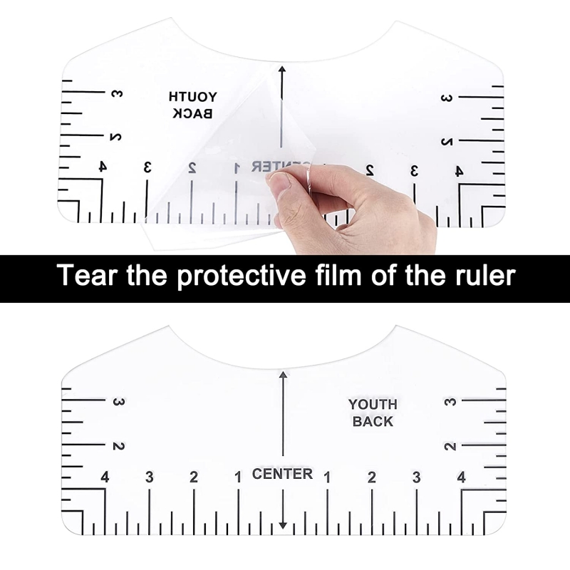 Tshirt Ruler Guide for Alignment, TShirt Rulers to Center Designs,  Alignment Tool with Soft Tape Measure,Pencil 