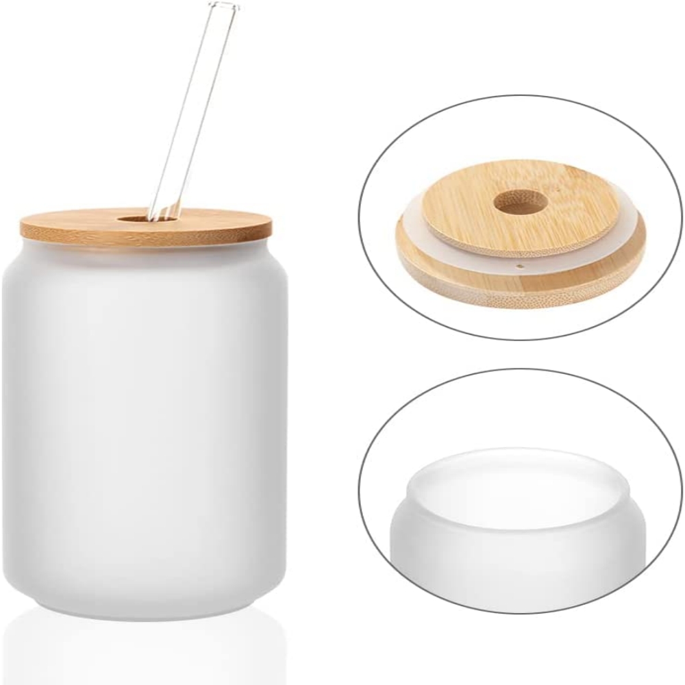 sweet grain Frosted Sublimation Glass with Bamboo Lid & Straw, 16oz  Sublimation Glass Blanks Beer Ca…See more sweet grain Frosted Sublimation  Glass