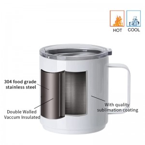 13 OZ Sublimation Mugs Tumbler Cups Stainless Steel Stacked Mugs Set