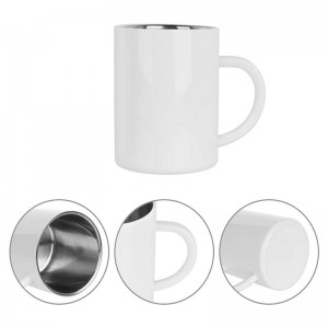 15 OZ Sublimation Blanks Mugs Stainless Steel Camping Mug White
